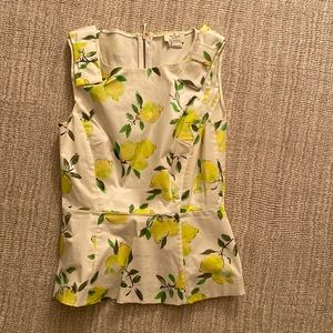 Kate Spade peplum lemon top